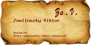 Zselinszky Viktor névjegykártya